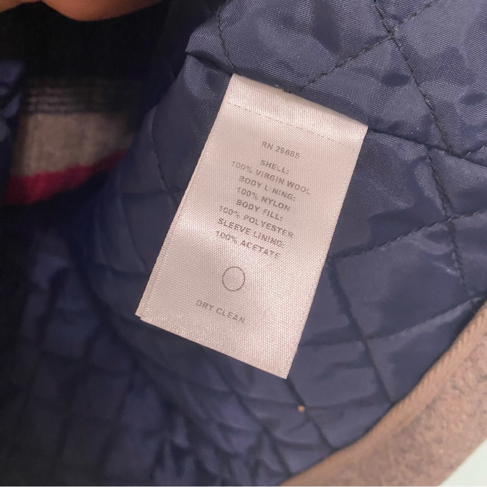 Pendleton‎ Camp Stripe Wool Navy Blue Parka Large - Picture 8 of 11